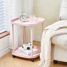 Nordic Modern Mobile Side Table, Minimalist Rolling Storage Cart, Multifunctional End Table For Bedroom Living Room - Multicolor - View 9