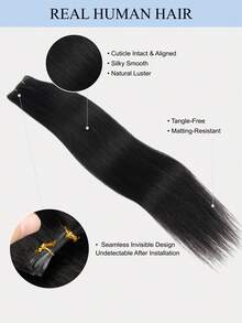 Ultra Thin Weft Hair Extension,Genius Weft Hair Extensions,10-18inch,40G/Pack,S01 Jet Black,Sew In Hair Extensions,Hand Tied Weft Extensions,Soft And Smooth Texture,Hand Washable,Adds Volume & Length,Natural Straight Hair For Women,For Everyday - S01 - View 5