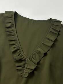 EMERY ROSE Ladies Weave Elegant Summer Long Dresses For Vacation - Army Green - View 5