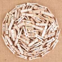 20pcs Creative Wooden Clips, Photo Clips, Cork Board Pins, Multipurpose Pins Suitable For Cork Boards And Bulletin Boards, Office And Classroom Decor - Multicolor - View 5