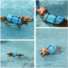 1pc Dog Life Jacket, Adjustable Chest & Neck, Tear-Resistant Pet Life Vest, Suitable For Medium & Small Dogs, Boating, Swimming, High Buoyancy, Includes Easy-Carry Handle And D-Ring - Multicolor - View 7