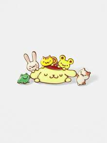 HELLO KITTY AND FRIENDS | SHEIN 新款創意卡通動物圖案印花胸針，IP聯名設計，可愛個性化，簡約大方，亦可作為飾品使用，適合 - 彩色 - 查看 3