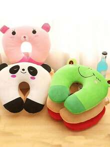 U-Shaped Pillow, Cute Cartoon Animal Printing Soft And Comfortable Pillow, Suitable For Home Travel Plane Car, Cute Animal Printing Pillow, Neck Support Cushion, Soft And Comfortable Travel Pillow Accessories - Multicolor - View 6