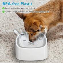1L/35oz Anti-Splash Dog Water Bowl, Non-Drip Bowl, Slow Feeder Drinking Water Bowl, No Spill Water Bowl For Dogs, Cats, Pets - multicolor - View 6