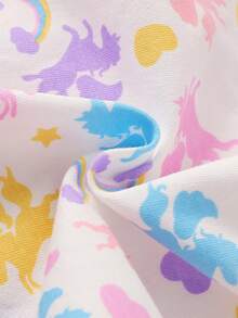 SHEIN 10条/套 女孩卡通动物、爱心、小马、草莓印花简约时尚三角内裤 - 彩色 - 查看 5