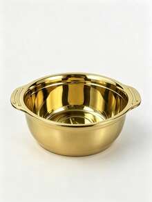 A Set Of Golden Practical Stainless Steel Drainage Baskets, Suitable For Kitchen Rice Washing Strainers, Dish Sinks, Funnel Basins, Soup Basins, With Thickened Stainless Steel. High-Quality Material, Anti-Corrosion And Rust-Proof, Good Storage. - Golden Drain Net - View 5