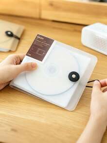 Teckwe 1件家用CD收納盒，可收納12英吋CD，便攜式光碟收納袋，適合車用旅行，大容量可放遊戲光碟與黑膠唱片，輕量防塵家用媒體收納配件 - 查看 5