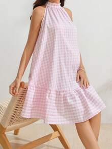 SHEIN Striped Sleeveless Spaghetti Strap Flared Dress - Multicolor - View 5