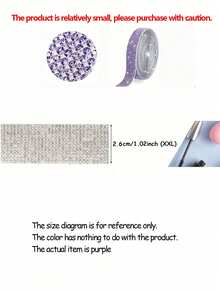 1pc DIY Rhinestone, Modern Purple Self Adhesive Garment Decoration Excipient For DIY - Purple - View 10