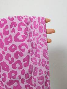 Voyena Damen Sport-BH in großen Größen mit Leopardenmuster und Kreuzdesign, geeignet für Yoga, Laufen und andere Sportarten. Rosa Leopardenmuster Sport-BH, Leopardenmuster Sport-BH, Gepardenmuster Sport-BH. - Pink - Übersicht 8