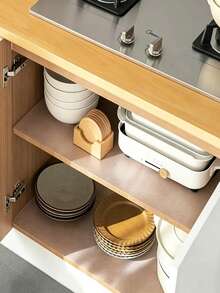 1 Roll, Cabinet Liner, Suitable For Cabinets, Drawers And Refrigerators, Easy To Clean, Waterproof, Oil-Proof, Moisture-Proof, Dust-Proof, Kitchen Countertop Pad, Furniture Cabinet Drawer Organizer, Home Decor, Party & Christmas Storage - Multicolor - View 7