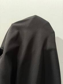 SHEIN CURVE+ 大尺碼時尚通勤對比滾邊西裝外套 - 黑與白 - 查看 9