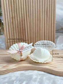 VICKYO 10-Piece Shell Candle Gift Set, Including Shell-Scented Candles, A Shell Gift Box, And Pink Ribbon Tags, Is The Perfect Gift For Weddings, Bridal Showers, And Beach Parties. - 10Pcs - View 3