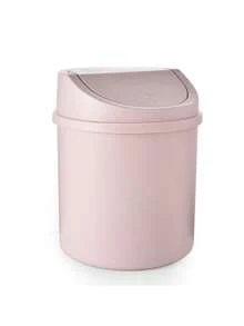 Papelera pequeña con tapa abatible – Cubo de basura de escritorio, a prueba de olores, papelera de plástico para oficina, baño, mesa de café, hogar - Multicolor - Ver 8