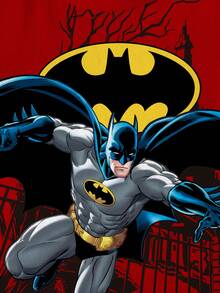 BATMAN X SHEIN 小男孩夏季休閒卡通印花T恤 - 白色 - 查看 6