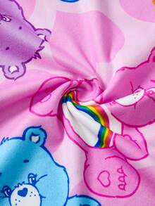 SHEIN X Care Bears Tween Girl Short Sleeve Top And Shorts Loungewear - Multicolor - View 6