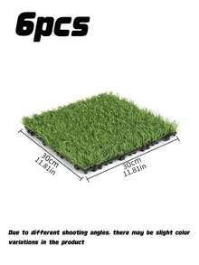 6 30cm X 30cm Interlocking Artificial Lawn Tiles, Detachable Terrace Decorative Grass Mat, Pet-Friendly Synthetic Lawn Carpet, Suitable For Balcony, Garden, Apartment Passage - 30*30 - View 9