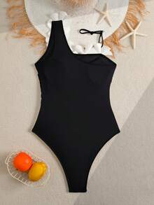 Bonvoyette New Women's One-Piece Swimsuit With 3D Floral Design In White, Spring/Summer Style, Elegant Noble Romantic, Suitable For Vacation Travel, Casual Beach, Pool Photography, Party Date - Multicolor - View 2