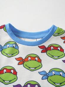 TEENAGE MUTANT NINJA TURTLES | SHEIN 男嬰圓領短袖T恤與吊帶短褲套裝 Teen MUTANT TURTLES - 彩色 - 查看 4