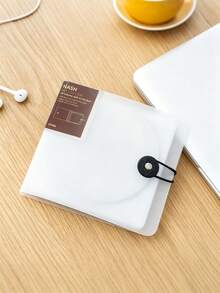 Teckwe 1件家用CD收納盒，可收納12英吋CD，便攜式光碟收納袋，適合車用旅行，大容量可放遊戲光碟與黑膠唱片，輕量防塵家用媒體收納配件 - 查看 3