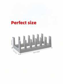 1 Pack Multifunctional Drainage Storage Rack, Kitchen Pot Lid Dish Utensil Organizer, Desktop Divided Book Shelf For Study Room - Multicolor - View 8