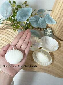 VICKYO 10-Piece Shell Candle Gift Set, Including Shell-Scented Candles, A Shell Gift Box, And Pink Ribbon Tags, Is The Perfect Gift For Weddings, Bridal Showers, And Beach Parties. - 10Pcs - View 7