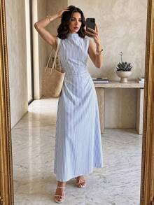 Women Long Dresses - 淺藍色 - 查看 4