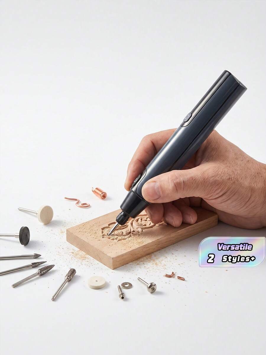 39件套USB电动抛光机工具套装，包括直线抛光机、汽车抛光机、电动角磨机、无绳钻头，可同时充电使用，适用于DIY珠宝打磨笔电动工具套装
