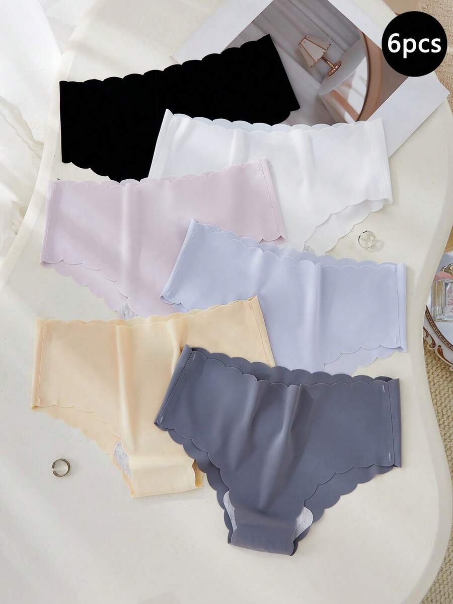 Teen Girl Solid Color Casual Daily Triangle Panties