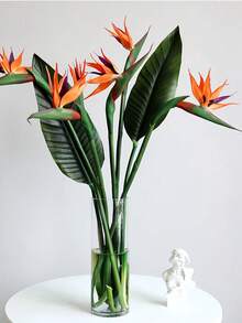 1/2/5PCS 58cm/22.8in Artificial Bird Of Paradise Flowers, Soft Silicone Realistic Stems, Fade-Resistant Lifelike Petals, Ideal For Vase Centerpiece, Living Room, Office, Wedding, DIY Craft Arrangement, Home Decor - Multicolor - View 2