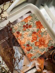 Cirelle 1 Buah Buku Catatan Lepas A6 Motif Bunga Bordir - Buku Harian Isi Ulang Buatan Tangan dengan Halaman Kosong, Perlengkapan Sekolah Bergaya Retro atau Ide Hadiah Kembali ke Sekolah - MultiWarna - View 15