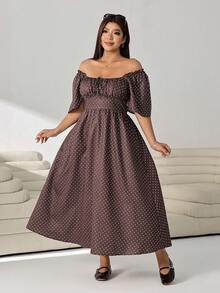 Solflare 波點印花大尺碼女款休閒洋裝 - 彩色 - 查看 5