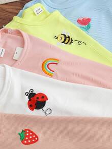 SHEIN Playful Pals 5件組幼兒女嬰女寶 - 彩色 - 查看 6