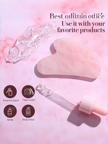 1 PC Natural Jade Gua Sha Board Facial Body Scraping Tool Relieve Swelling Stress Skin Care Ornament Holiday Gift - Heart-shaped Gua Sha Board - View 6