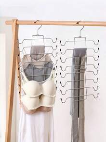 Collapsible Multi Hooks Clothes Organizer, Multifunctional Hanger For Vests, Camis, Scarves, Neck Ties Storage. - Multicolor - View 2
