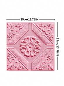10 buah Wallpaper Dinding Motif Bunga Timbul Retro Romantis dari Bahan Busa XPE 3D, Anti Benturan… Stiker Dinding Busa, Berwarna-warni, Mudah Dibersihkan, Perekat Diri Anti Benturan - warna-warni - View 4