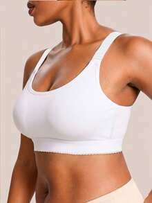 Barelissa 1pc Plus Size Wireless Bra - White - View 3