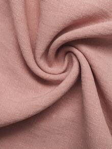 SHEIN LUNE Women's Textured Shirred Halter Neck Pleated Vacation Dress Vacation Dusty Pink Summer Elegant - Pink - View 3