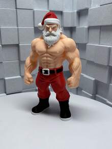 MINKOJA Edisi Baru Santa Claus Berotot Premium, Dekorasi Rumah, Hadiah Perlindungan Rumah Tangga dan Penangkal Kejahatan, Koleksi Pajangan Meja Kreatif, Hadiah Ulang Tahun Desain Eksklusif untuk Teman, Relaksasi Kantor, Figur Bergaya, Penggemar Dekorasi Meja - MultiWarna - View 3