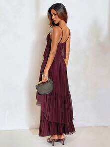 Aloruh Women's Elegant Purple-Red Knit Set, Bohemian Romantic Camisole Top + Skirt 2-Piece Set, Suitable For Commuting And Dating,Y2K,Summer 2pcs.Beach,Boho - Purple - View 3