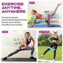 3Pcs Non-Slip Elastic Fitness Resistance Bands, Stretch Exercise Tension Loops For Leg & Hip Lifting, Full Body Workout, Yoga And Pilates Training - Multicolor - View 3
