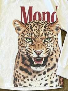IslaSuriya Men's Spring/Autumn Casual Leopard Print Pullover Sweatshirt - Multicolor - View 3