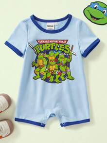 TEENAGE MUTANT NINJA TURTLES | SHEIN 男嬰圓領短袖連身衣 Teen MUTANT TURTLES - 藍色 - 查看 1