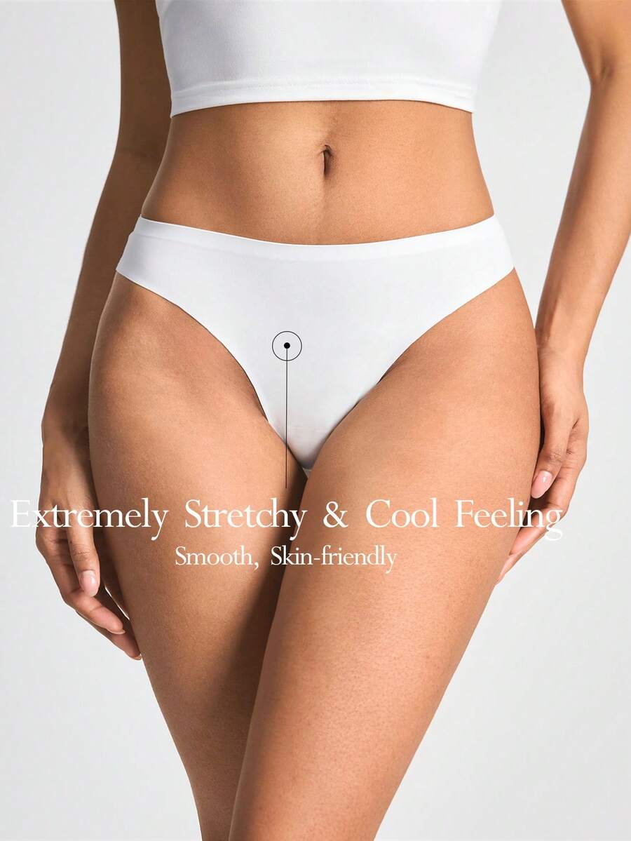 Ocili Yoga Seamless Comfortable Anti-Embarrassment Part Adhesive , Thick Discreet Simple Adhesive Panty For Women - White - View 1