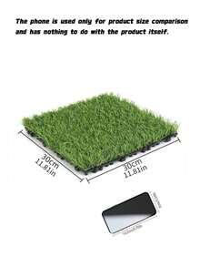 6 30cm X 30cm Interlocking Artificial Lawn Tiles, Detachable Terrace Decorative Grass Mat, Pet-Friendly Synthetic Lawn Carpet, Suitable For Balcony, Garden, Apartment Passage - 30*30 - View 4