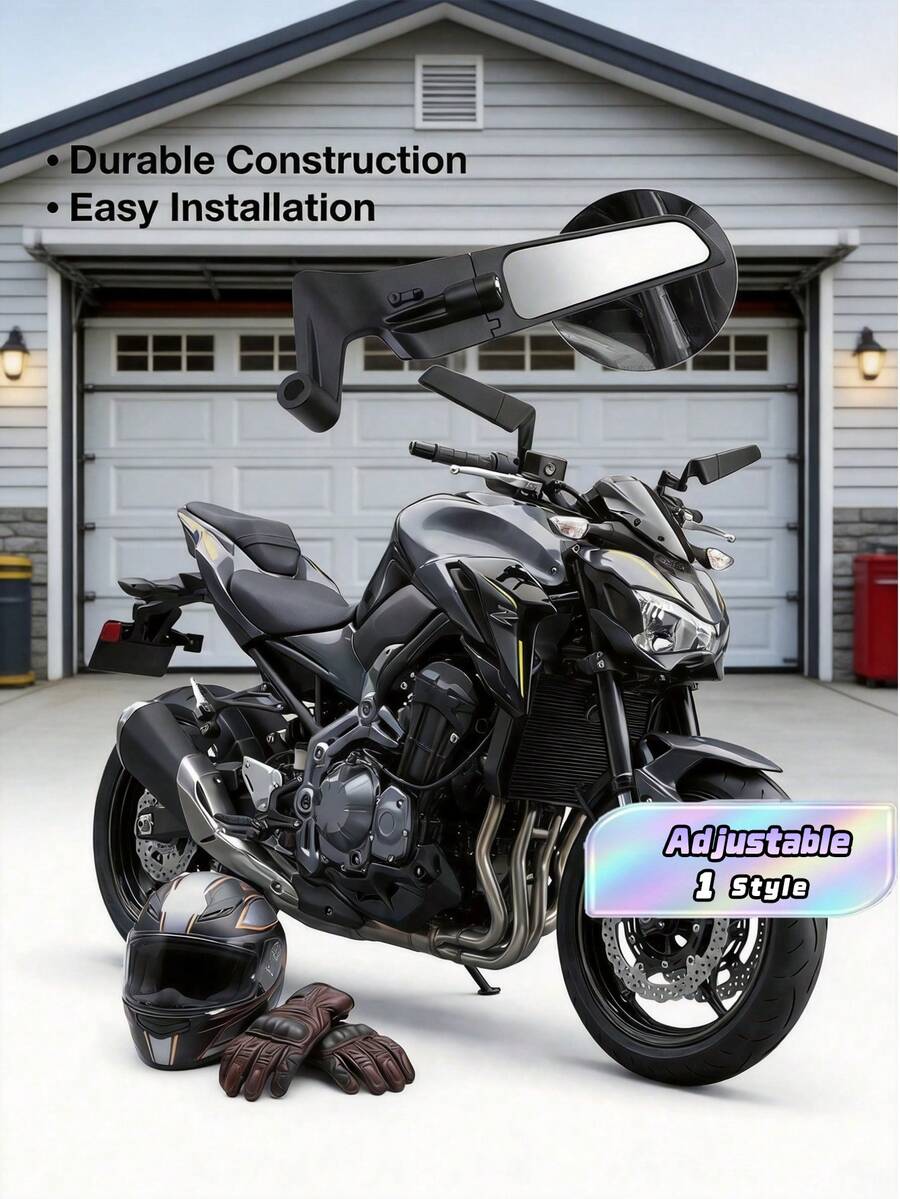 Motorcycle Invisible Winglet Rearview Mirror Kit For Kawasaki Z900 Z650 2021 2022 2023, Adjustable Rearview Mirrors - A - View 1