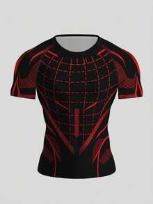 Ironwick 男士格紋插肩袖短袖休閒健身運動T恤 - 彩色 - 查看 3