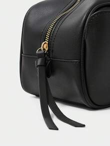 SHECARRY Women's Fashion Black Shoulder Bag, Exquisite, Simple, Lightweight And Soft Baguette Bag, For Daily, Commuting, Shopping, Travel - Black - View 6
