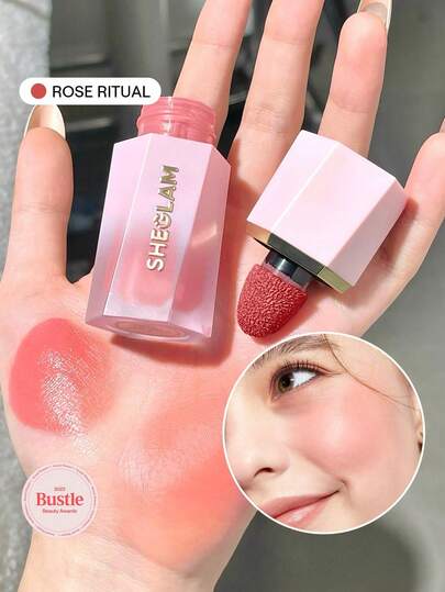 SHEGLAM Color Bloom Rubor LíQuido Acabado Mate-Rose Ritual Colorete Marca De Belleza CosméTica Maquillaje Para Mujeres Y NiñAs