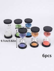 1/4/6pcs (Random Color) Colored Timer, 1/3/5/10/15/30 Minutes Sandclock Timer, Suitable For Games, Classrooms, Home Offices And Multiple Scenarios Best Gifts Birthday - Multicolor - View 20